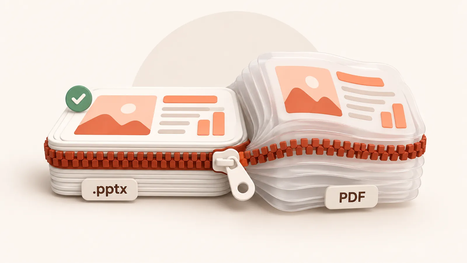 지퍼가 PowerPoint 프레젠테이션과 PDF를 절반 두께로 압축하고 사진은 선명하게 유지